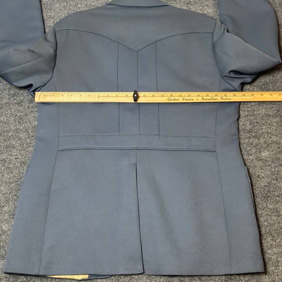 Vintage Lee Western Blazer Mens 46R Slate Blue Cowboy Sport Coat Made in USA - Picture 6 of 15